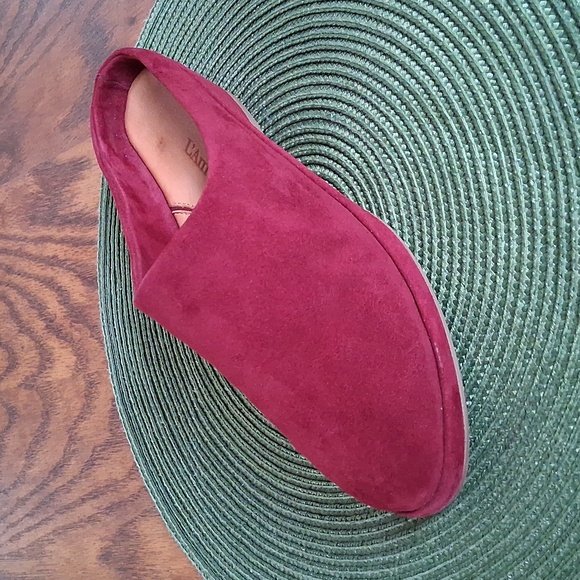 L' Amour Des Pieds Burgundy Suede Mules Size 7.5 - Picture 4 of 12